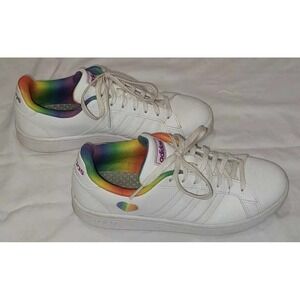 Men's Size 9.5 - Adidas Grand Court‎ Rainbow Pride Sneakers H01054